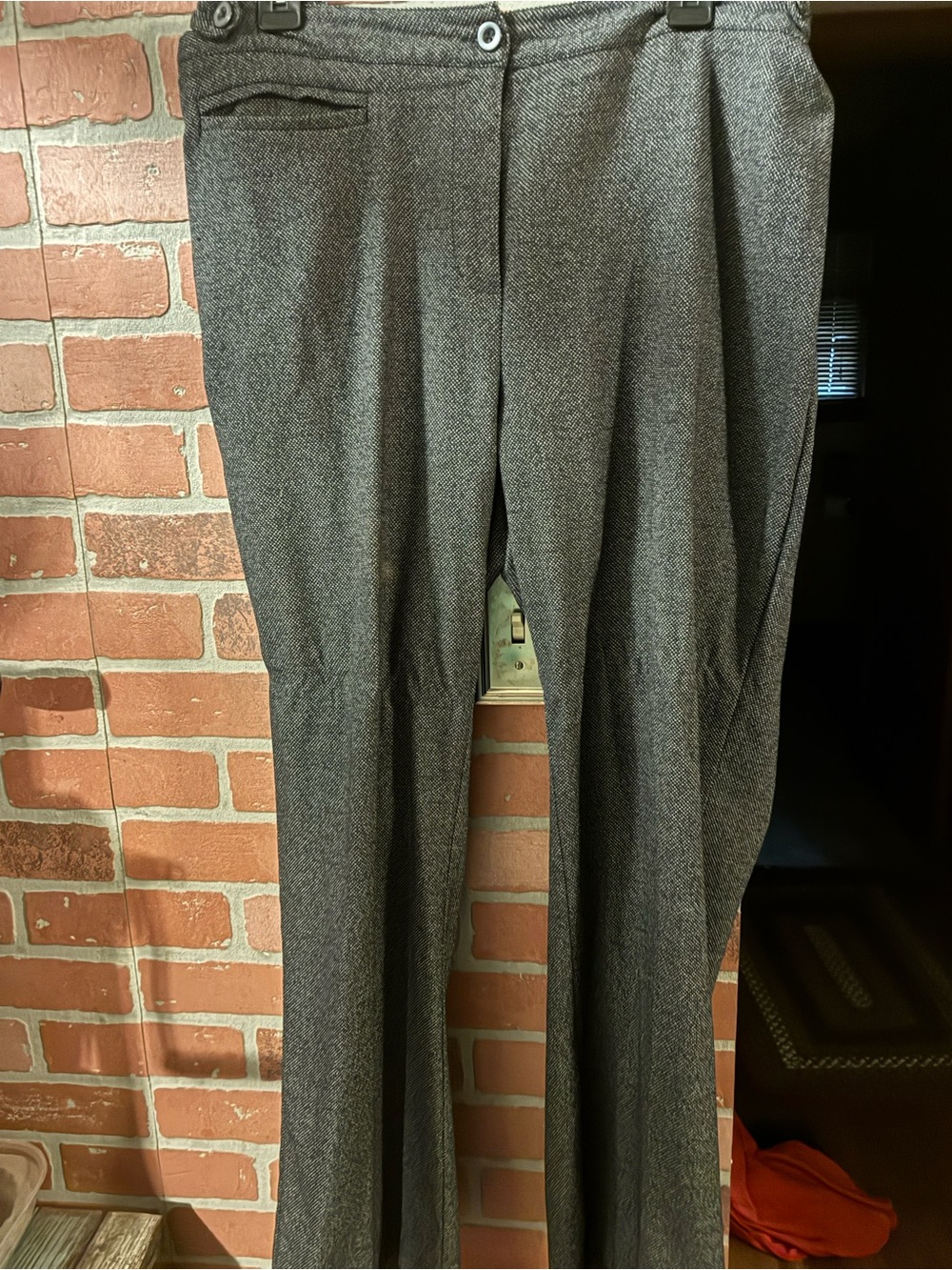 Catherines Gray Herringbone Dress Trousers